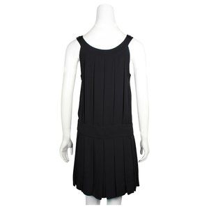 Marc by Marc Jacobs Black Drop Waist Pleated little black dress‎ sz 4